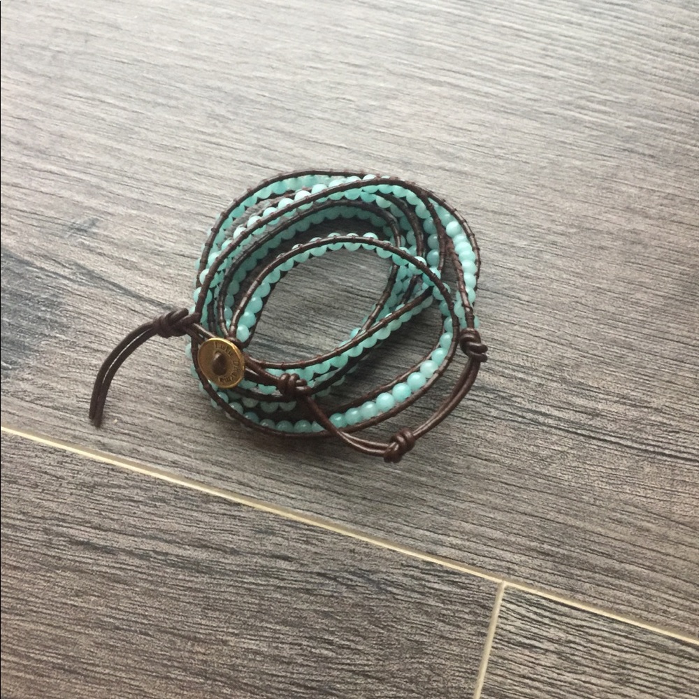 Lulu Dharma Wrap Green Beaded Bracelet